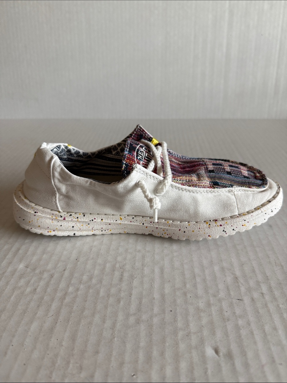 Hey Dude Wendy Boho Distressed Aztec Loafers - Picture 4 of 11